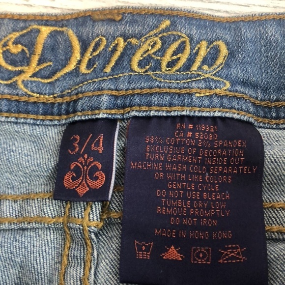 Dereon Frayed Hem Ankle Jeans 3/4 - Picture 5 of 10